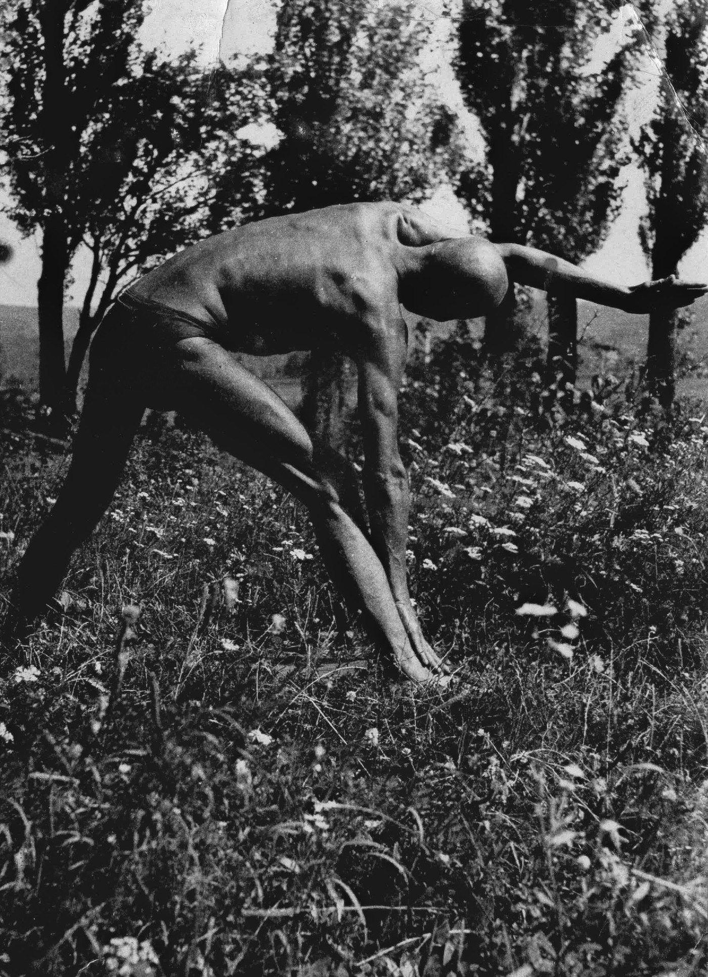 Pavlo Bedzir doing yoga (Photo archive of A. Kovach)