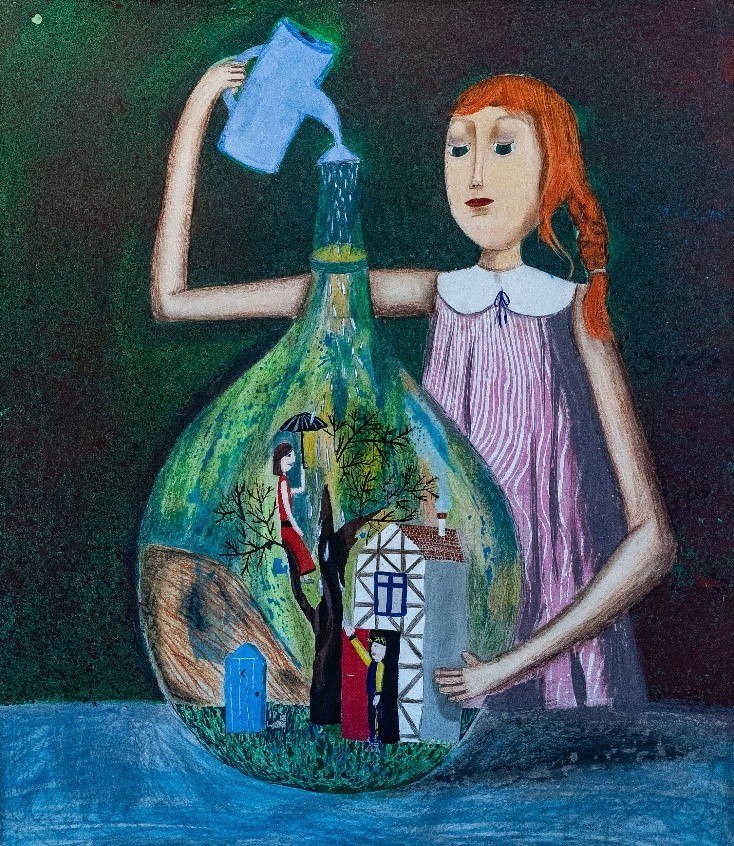 D. Kolomyiets 'A Girl With A Watering Can'