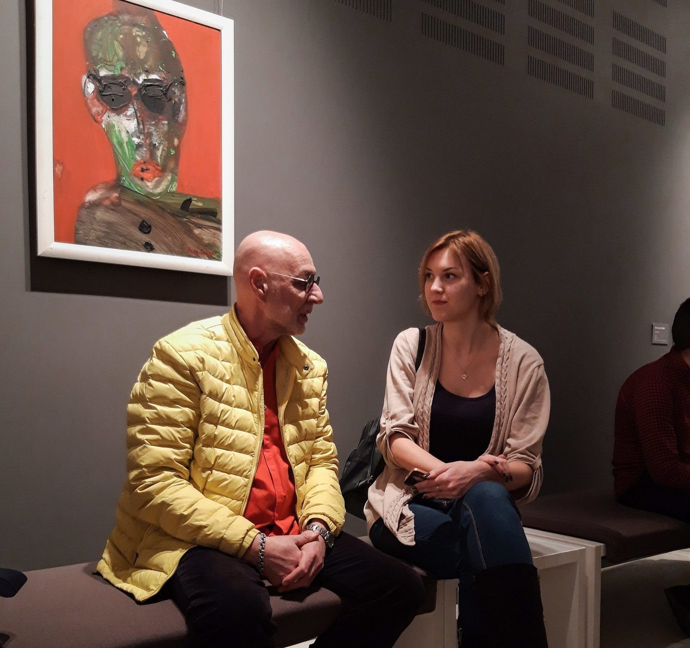 The artist Vladyslav Habda and journalist Kseniia Shokina