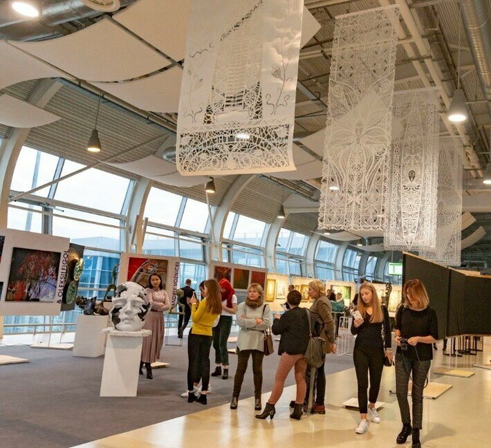 Airport Terminal as an Exhibition Ground of Lviv Art Days, autumn, 2018