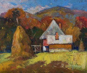 O. Yurchenko Stuzhytsia Village', 2018, oil on canvas, 40x50