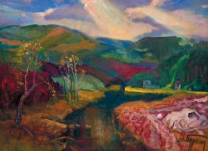 Red Evening, 1966, oil on canvas, 60x80