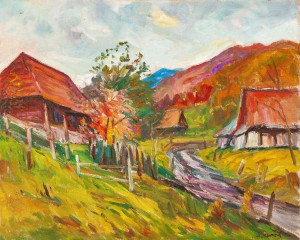 V. Churei 'In The Village', 2017, oil on canvas, 60x80