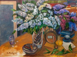 D. Mitsovda Lilac', 2017, oil on canvas, 80x60
