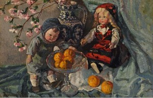 R. Boemm 'Still Life With Dolls', oil on canvas, 60x89,5