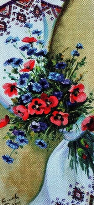 'Unfading Bouquet', 2011, oil on canvas, 60x30