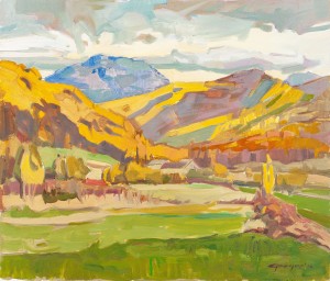 O. Fedor Kostryno Village', 2017, oil on canvas, 60x80
