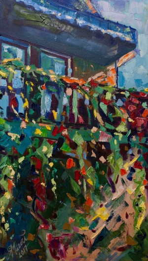 Y. Mahei Balcony', 2017, oil on canvas