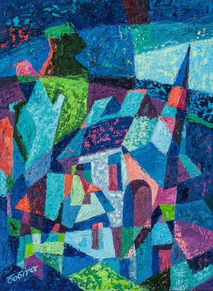 V. Bobita ’Evening Accents’, 2015, oil on canvas, mixed technique, 75x55