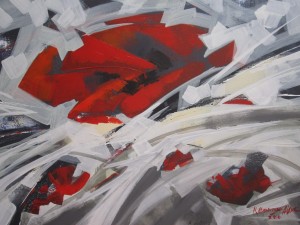N. Myronchuk-Didyk Poppies II', acrylic on canvas, 50x70
