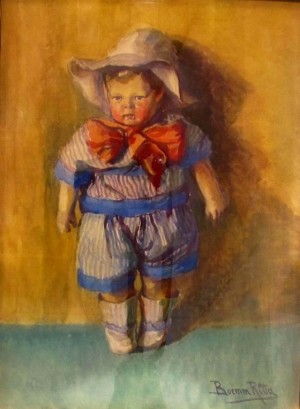 R. Boemm Little Boy', watercolour on paper, 44x34
