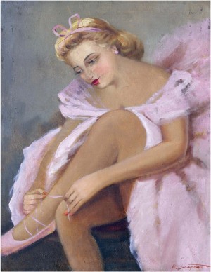 Ballet Dancer, oil on canvas, 89,5x69