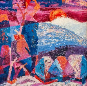 V. Bobita ’Evening Symphony’, 2015, oil on canvas, mixed technique, 60x60
