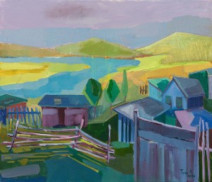N. Toma Village', 2016, oil on canvas, 60x70