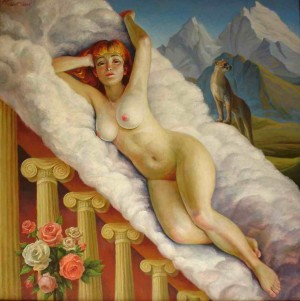 Apotheosis of Muse, oil on canvas, 87x87