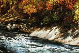 The River Tizsa Flows', 2009, oil on canvas, 60x40