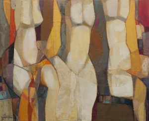 E. Prykhodko Trio', 2010, mixed technique on canvas, 90x100