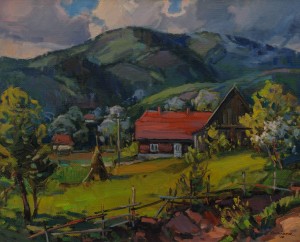 T. Villashek Corner Of Charms In Vyshka Village', 2016, oil on canvas, 60x75