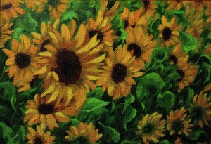 Blooming Sunflowers', 2009, oil on canvas, 30x40