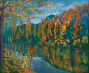 L. Mykyta ’Golden Autumn’, tempera on canvas