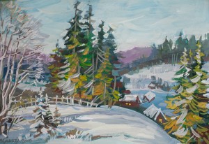 V. Hanzel Winter In Podobovets Village'