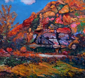 D. Mitsovda Skalka Mount', 2017, oil on canvas, 55x60