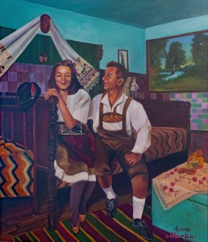 P. Oleksiiev-Martin Holy', 2018, oil on canvas, 50x60