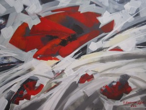 N. Myronchuk-Didyk ’Poppies II', acrylic on canvas, 50x70 