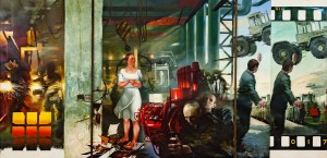 Y. Shein ’Kharkiv Tractor Plant’, 1987, oil on canvas 