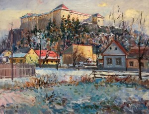 ’Uzhhorod Castle’, oil on canvas, 75x80 