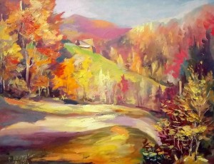 Autumn Glow', 2017, oil on canvas, 50x70