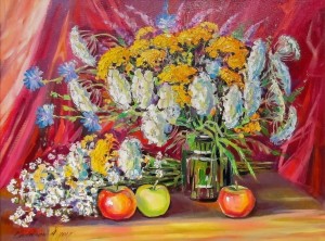 A. Sakalosh Wildflowers', 2017, oil on canvas, 53x71