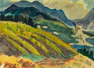 Mountain Panorama, pastel on paper, 72x120