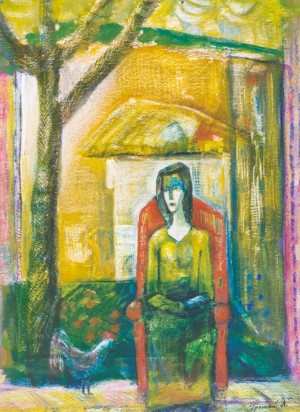 Awaiting, 2005, pastel on cardboard, 80x60