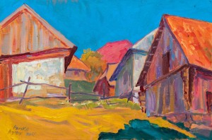 R. Lutsuk Zahoriany Village', 2018, oil on canvas, 40x60