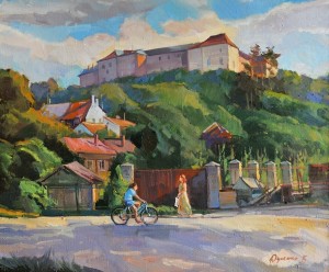 Uzhhorod Castle, 2015, oil on canvas, 55х65
