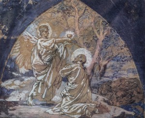 In The Gethsemane Garden, 1940s, mixed technique on cardboard, 44x52.5