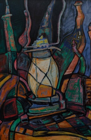 G. Homoki Lamp', oil on canvas, 75x50