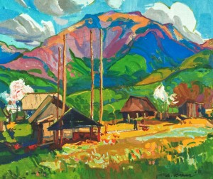 Spring in Kolochava Village, 2011, oil on canvas.90x80