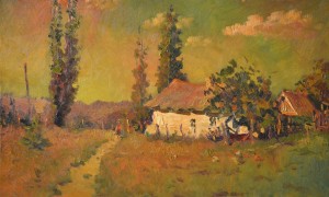 'Ukrainian Hut', oil on canvas