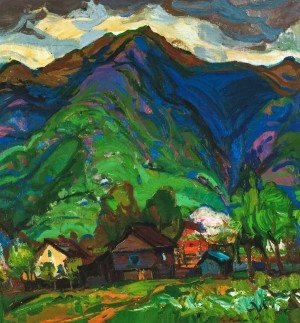 Kolochava Village, 2011, oil on canvas, 80x80