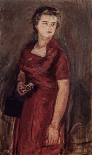 In The Theatre, 1950s, oil on canvas, 88,5x54