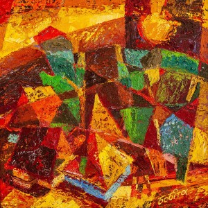 V. Bobita ’Summer Passes’, 2015, oil on canvas, mixed technique, 60x60