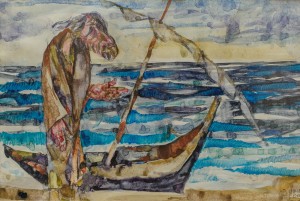 G. Dykun An Old Man And The Sea', 2018, watercolour