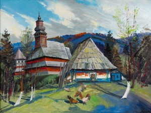 M. Suto ’Torun Village’, 2018, masonite on canvas, oil, 60x80