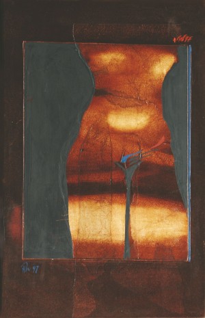 'Act', oil on cardboard, 73x48 