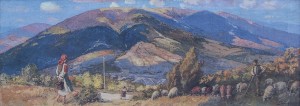 Verkhovyna, 1950s, oil on canvas, 60x161
