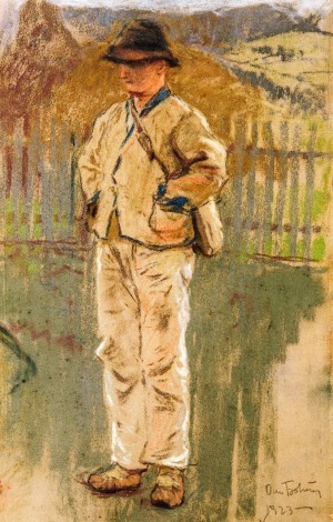 Verkhovynas Man, 1923, pastel on paper, 48x32