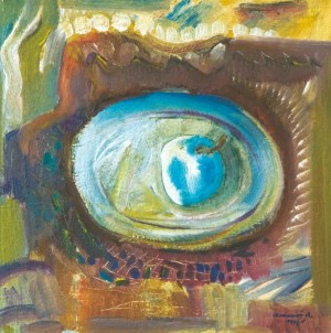 A Blue Apple, 1999, oil on canvas, 50x50