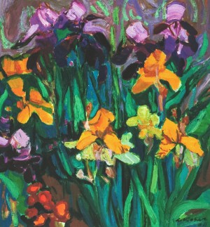 Irises, 2011, oil on canvas, 80x70